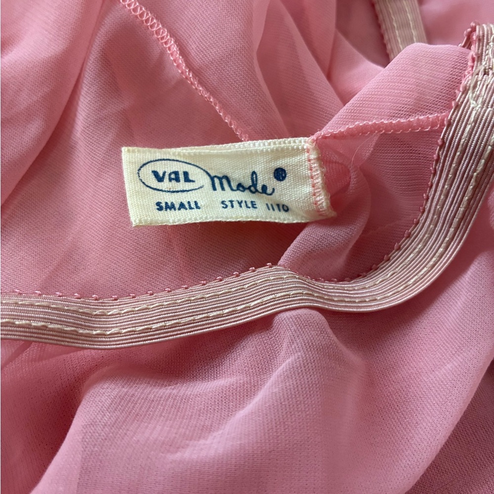 Vintage Val Mode Sheer Pink Layered Midi Half Slip Small - Picture 3 of 4